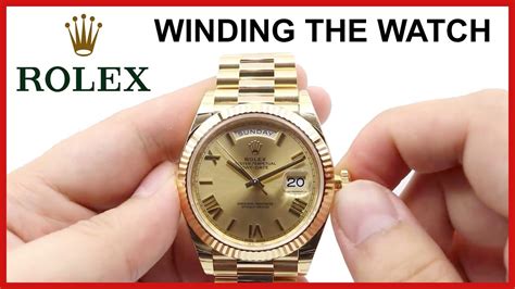 how do i wind a rolex watch|winding a Rolex watch instructions.